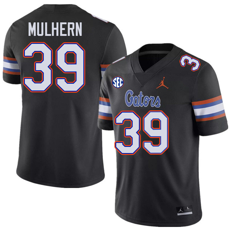 Florida Gators #39 Mack Mulhern College Football Jerseys Stitched-Black